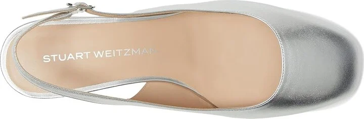 Stuart Weitzman Maeve Slingback 35 High Women's Heels Silver : 7 M - Image 2