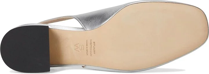 Stuart Weitzman Maeve Slingback 35 High Women's Heels Silver : 7 M - Image 3