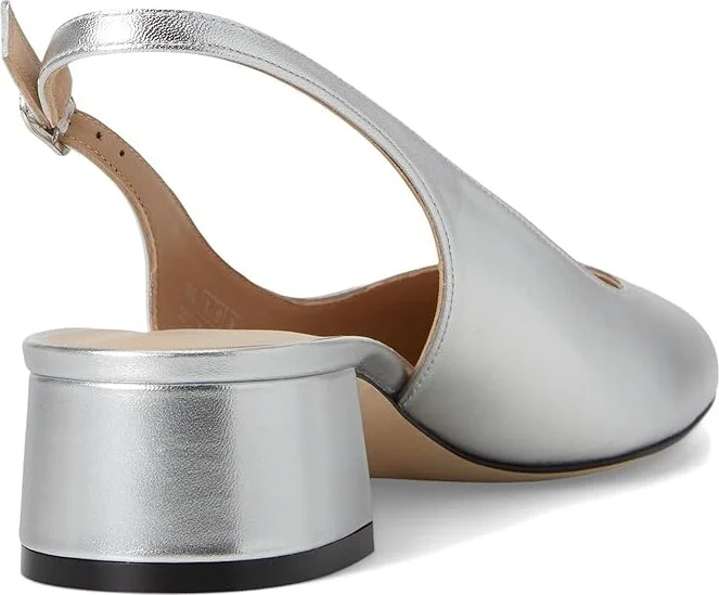 Stuart Weitzman Maeve Slingback 35 High Women's Heels Silver : 7 M - Image 4