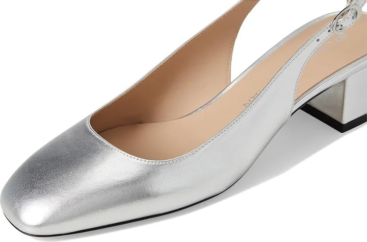 Stuart Weitzman Maeve Slingback 35 High Women's Heels Silver : 7 M - Image 7