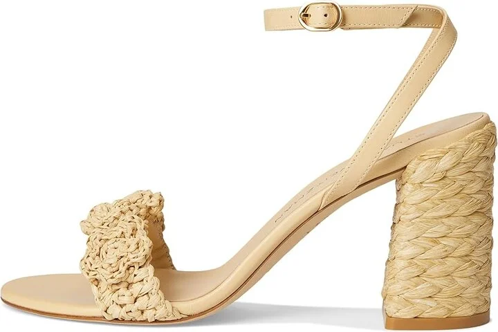Stuart Weitzman Magnolia Block 85 Women's Wedge Shoes Natural Tonal : 9.5 M, Leather - Image 6