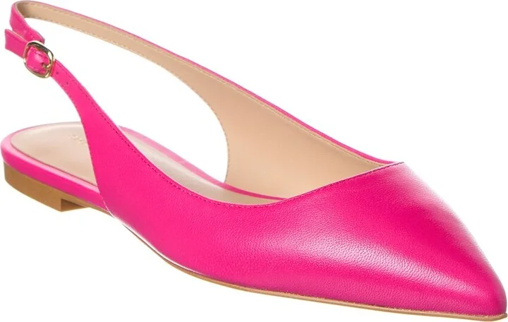 Stuart Weitzman Mara Leather Slingback Flat