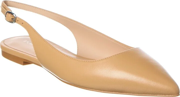 Stuart Weitzman Mara Leather Slingback Flat