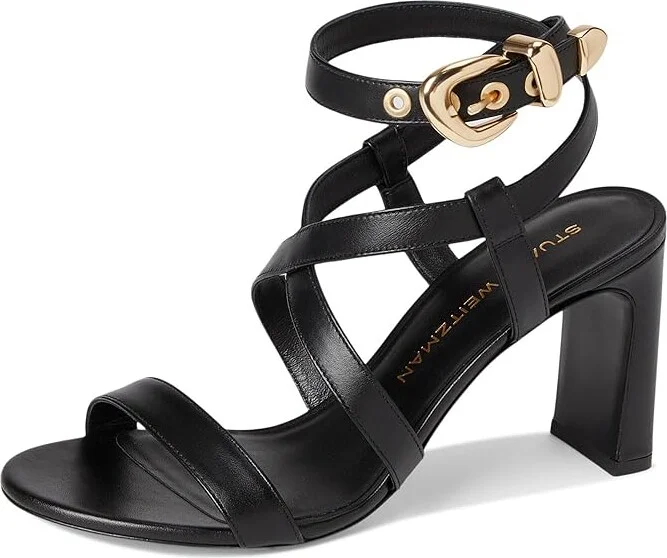 Stuart Weitzman Maven Block 85 Women's Shoes Black : 5 M, Leather - Image 5