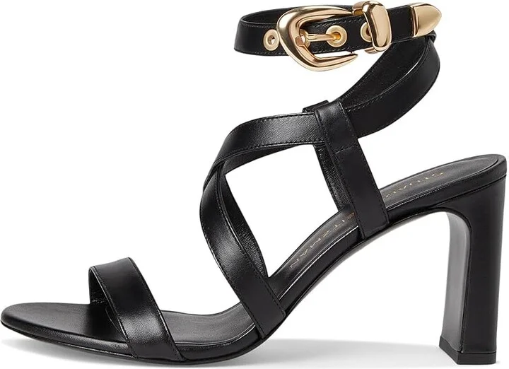 Stuart Weitzman Maven Block 85 Women's Shoes Black : 5 M, Leather - Image 6