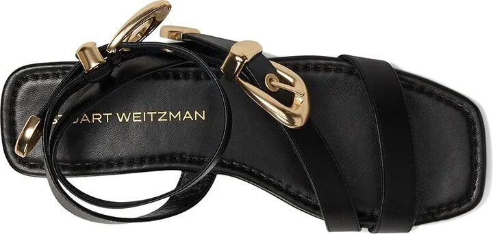 Stuart Weitzman Maven Sandals Women's Shoes Black : 6.5 M, Leather - Image 2