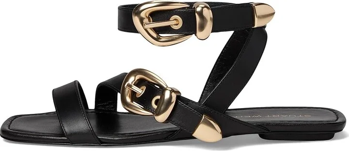 Stuart Weitzman Maven Sandals Women's Shoes Black : 6.5 M, Leather - Image 6