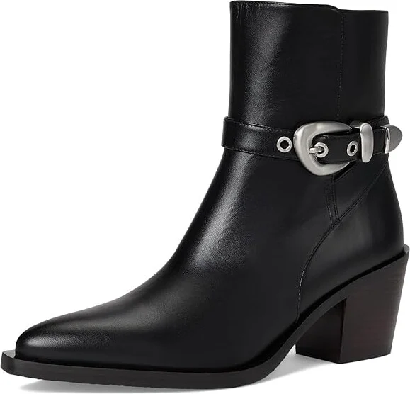 Stuart Weitzman Maven Western Bootie Women's Shoes Black : 9.5 M, Leather - Image 5