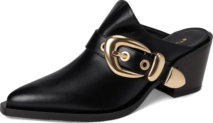Stuart Weitzman Maven Western Mule Women's Shoes Black : 6 M, Leather - Image 5