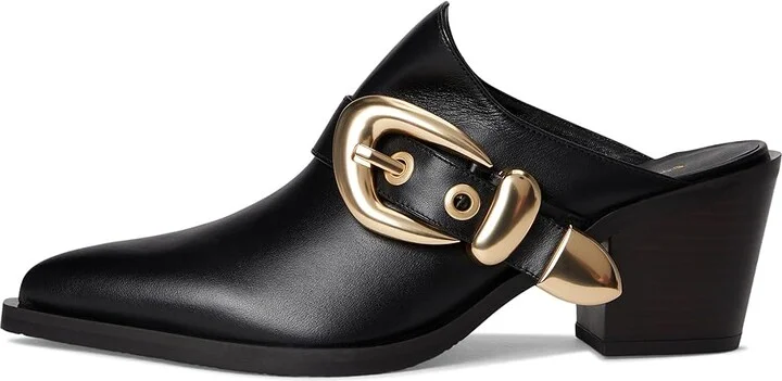 Stuart Weitzman Maven Western Mule Women's Shoes Black : 6 M, Leather - Image 6