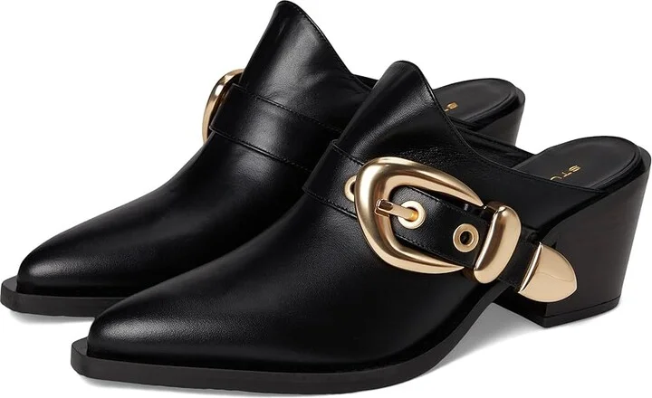 Stuart Weitzman Maven Western Mule Women's Shoes Black : 6 M, Leather