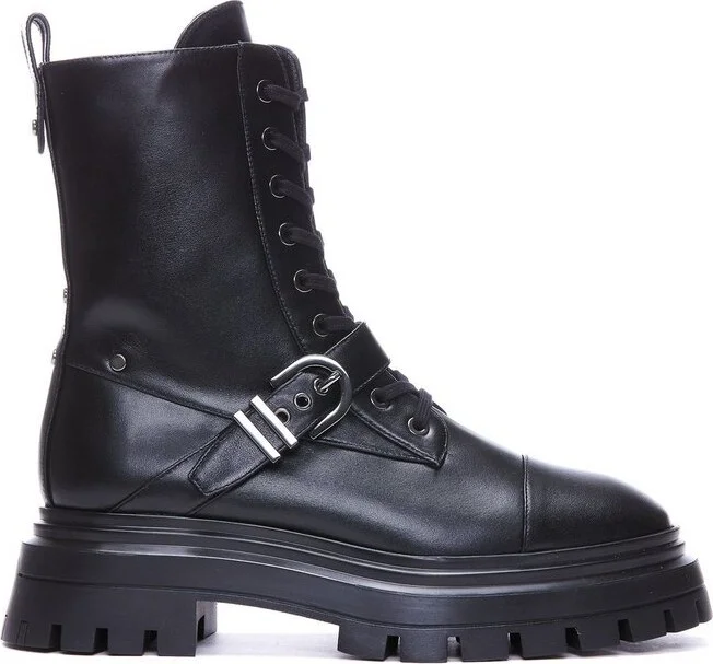 Stuart Weitzman Maverick Bedford Lace-Up Boots