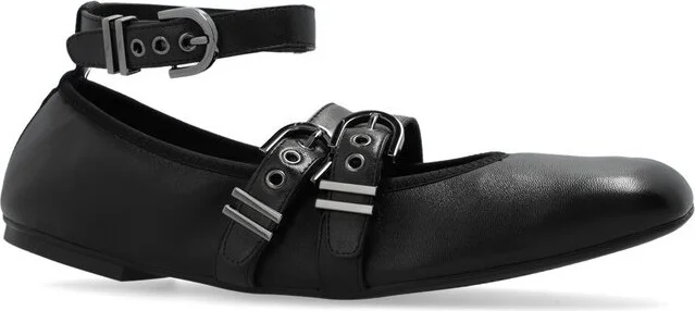 Stuart Weitzman Maverick Buckle-Detailed Ballerina Shoes