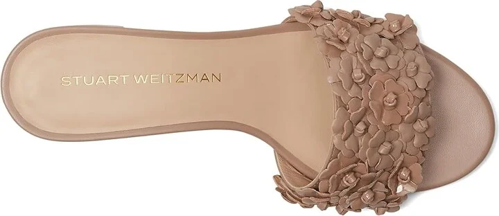 Stuart Weitzman MEADOW BLOCK SLIDE 35 Women's Sandals Fawn : 5 M, Leather - Image 2