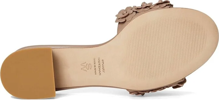 Stuart Weitzman MEADOW BLOCK SLIDE 35 Women's Sandals Fawn : 5 M, Leather - Image 3