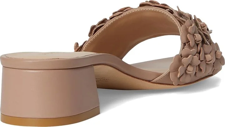 Stuart Weitzman MEADOW BLOCK SLIDE 35 Women's Sandals Fawn : 5 M, Leather - Image 4