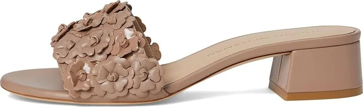 Stuart Weitzman MEADOW BLOCK SLIDE 35 Women's Sandals Fawn : 5 M, Leather - Image 6