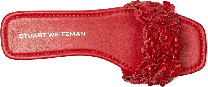 Stuart Weitzman MEADOW SLIDE Women's Sandals Cherry : 5 M, Leather - Image 2