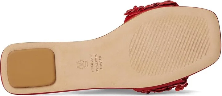 Stuart Weitzman MEADOW SLIDE Women's Sandals Cherry : 5 M, Leather - Image 3