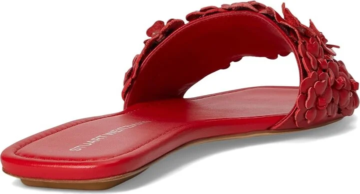 Stuart Weitzman MEADOW SLIDE Women's Sandals Cherry : 5 M, Leather - Image 4