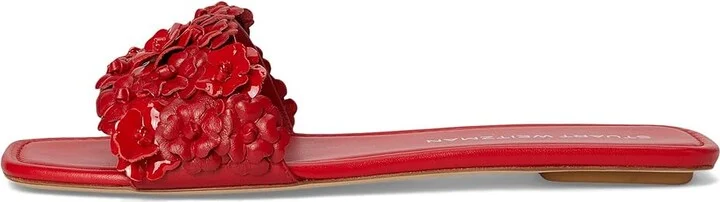 Stuart Weitzman MEADOW SLIDE Women's Sandals Cherry : 5 M, Leather - Image 6