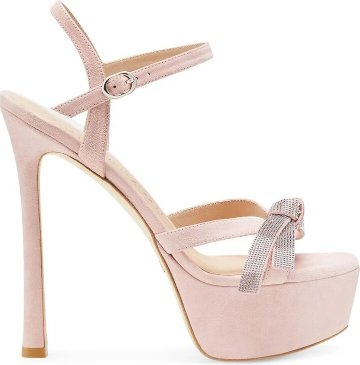 Stuart Weitzman Mega Bow Platform Sandal