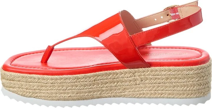 Stuart Weitzman Mel Patent Espadrille Flatform Wedge Sandal - Image 2
