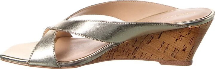 Stuart Weitzman Miami 50 Leather Wedge Sandal - Image 2