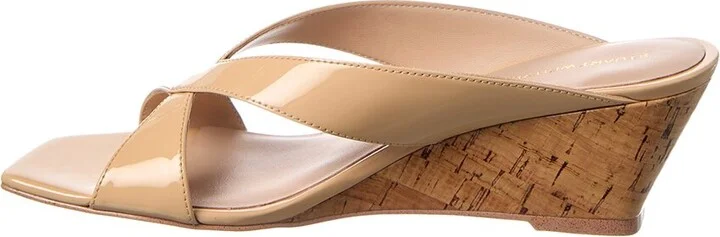 Stuart Weitzman Miami 50 Leather Wedge Sandal - Image 2