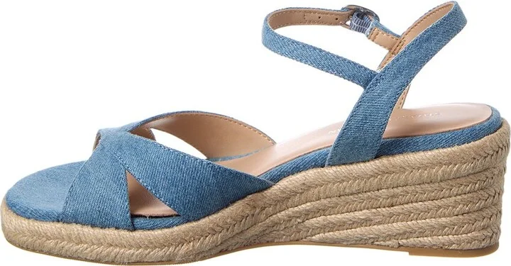 Stuart Weitzman Miami Espadrille Canvas & Leather Wedge - Image 2