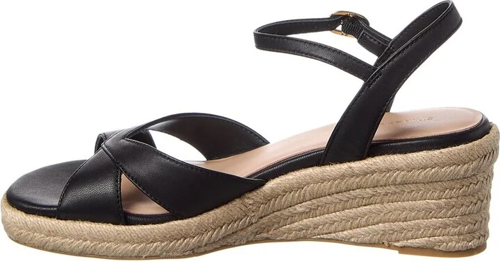 Stuart Weitzman Miami Espadrille Canvas & Leather Wedge - Image 2