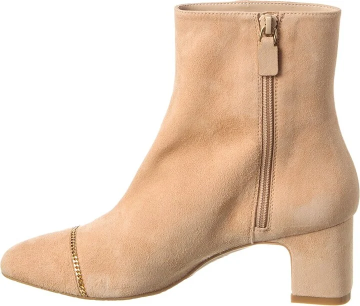 Stuart Weitzman Milla Chain 60 Zip Suede Bootie - Image 2