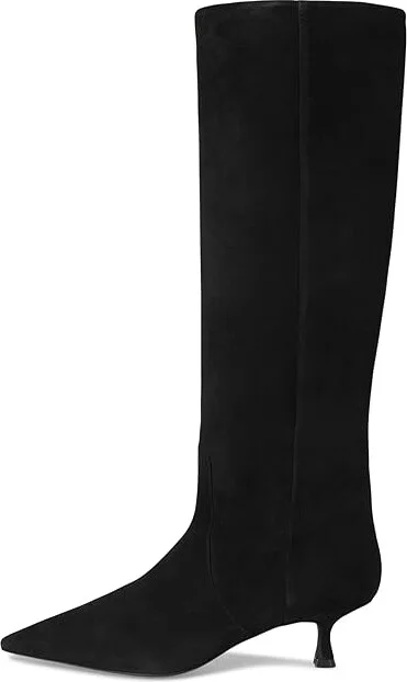 Stuart Weitzman Naomi 50 Boot Women's Flat Shoes Black 1 : 6.5 M, Leather/Rubber - Image 6