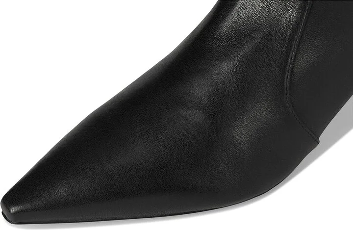 Stuart Weitzman Naomi 50 Bootie Women's Flat Shoes Black 1 : 6.5 M, Leather/Rubber/Suede - Image 2