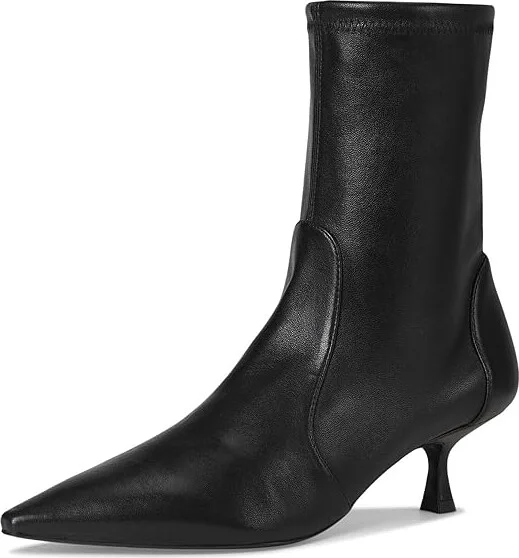 Stuart Weitzman Naomi 50 Bootie Women's Flat Shoes Black 1 : 6.5 M, Leather/Rubber/Suede - Image 5