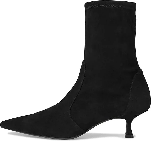 Stuart Weitzman Naomi 50 Bootie Women's Flat Shoes Black : 5.5 M, Leather/Rubber/Suede - Image 6