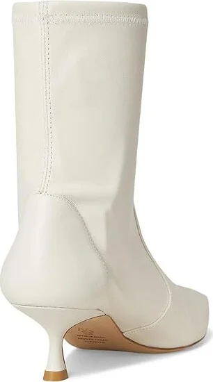 Stuart Weitzman Naomi 50 Bootie Women's Flat Shoes Cream : 8.5 M, Leather/Rubber/Suede - Image 4