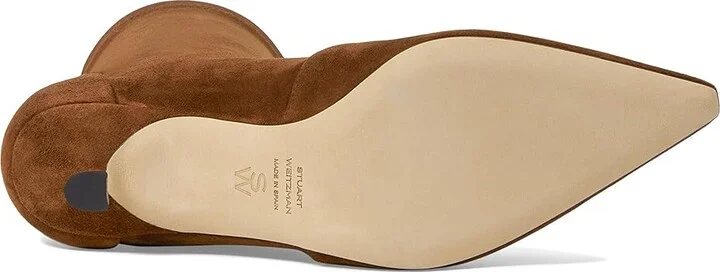 Stuart Weitzman Naomi 50 Bootie Women's Flat Shoes Deep Coffee : 5 M, Leather/Rubber/Suede - Image 3