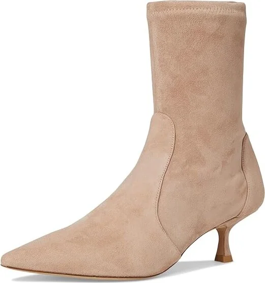Stuart Weitzman Naomi 50 Bootie Women's Flat Shoes Fawn : 9 M, Leather/Rubber/Suede - Image 5