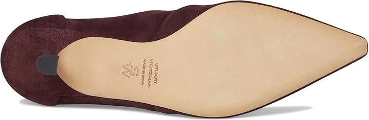 Stuart Weitzman Naomi 50 Bootie Women's Flat Shoes Rosewood : 7.5 M, Leather/Rubber/Suede - Image 3