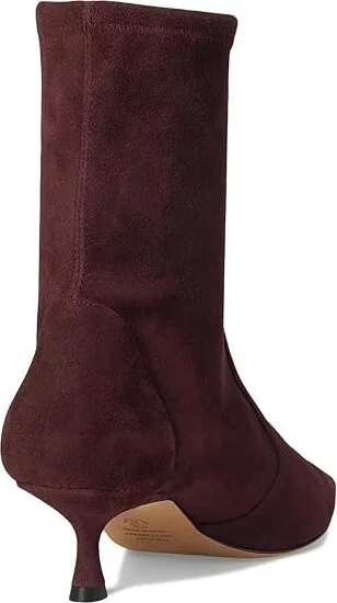 Stuart Weitzman Naomi 50 Bootie Women's Flat Shoes Rosewood : 7.5 M, Leather/Rubber/Suede - Image 4