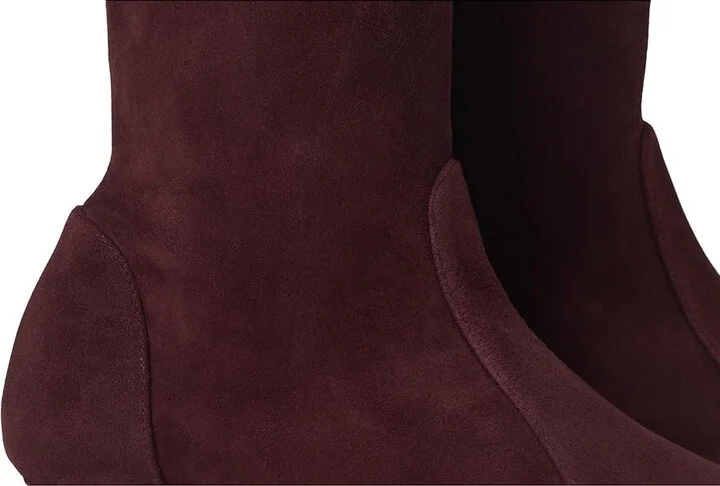 Stuart Weitzman Naomi 50 Bootie Women's Flat Shoes Rosewood : 7.5 M, Leather/Rubber/Suede - Image 7