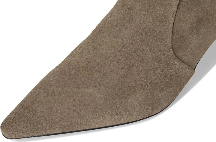 Stuart Weitzman Naomi 50 Bootie Women's Flat Shoes Stone : 8 M, Leather/Rubber/Suede - Image 2