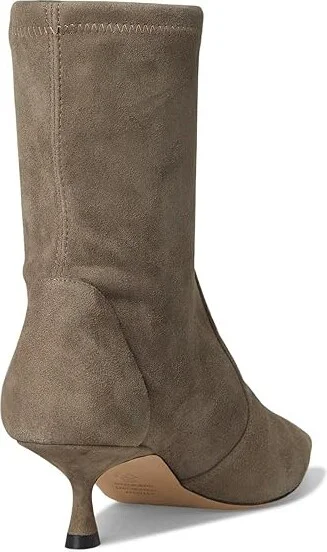 Stuart Weitzman Naomi 50 Bootie Women's Flat Shoes Stone : 8 M, Leather/Rubber/Suede - Image 4