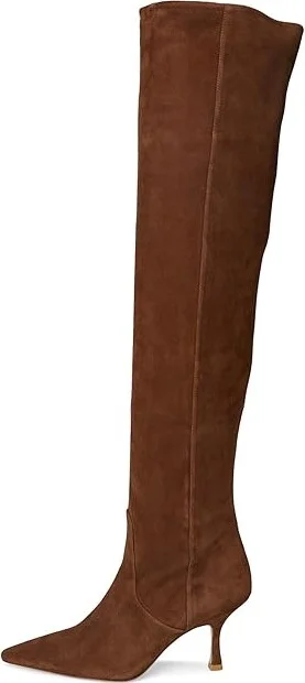 Stuart Weitzman Naomi 75 Tall Boot Women's Flat Shoes Deep Coffee : 6.5 M, Leather/Suede - Image 6