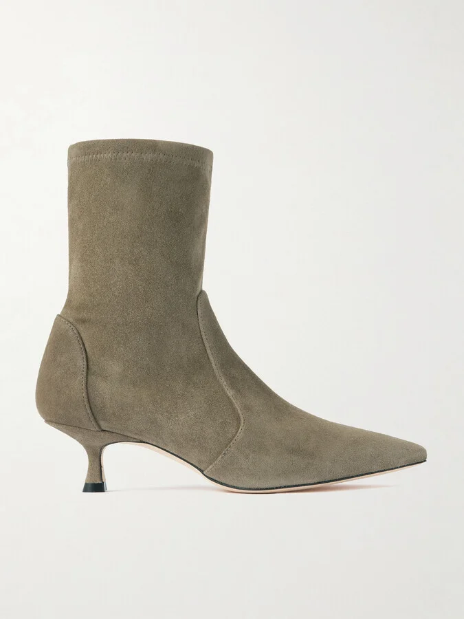 Stuart Weitzman - Naomu Suede Ankle Boots - Brown