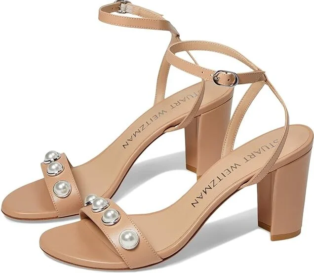 Stuart Weitzman Nearlybare Portia Sandal Women's Sandals Adobe : 10.5 M, Leather
