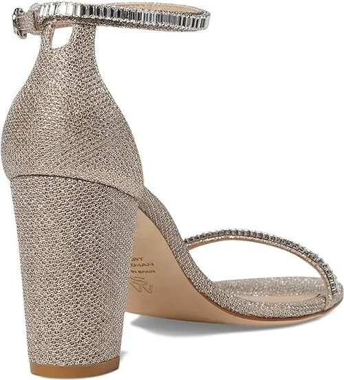 Stuart Weitzman Nearlynude Stefanie Sandal Women's Sandals Poudre/Clear : 10 M, Leather - Image 4