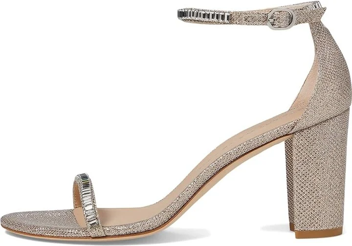 Stuart Weitzman Nearlynude Stefanie Sandal Women's Sandals Poudre/Clear : 10 M, Leather - Image 5