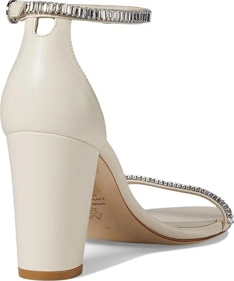 Stuart Weitzman Nearlynude Stefanie Sandal Women's Sandals Seashell/Clear : 7.5 M, Leather - Image 4